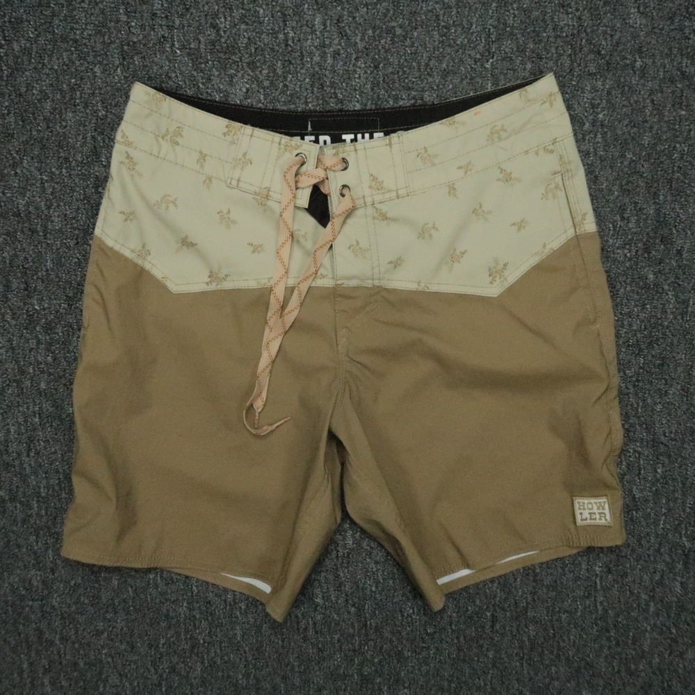 Howler Brothers Board‎ Shorts Mens 28 Brown Tan Los Vaqueros Swim Hybrid